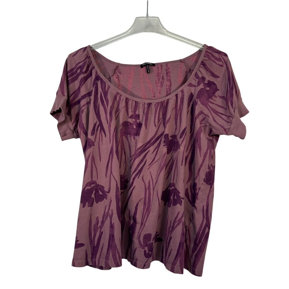 Daisy Fuentes Womens Size 3x Floral Print Short Sleeve Top